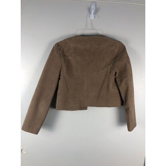 Vintage Homemade Skirt Suit Womens Sz M 2Pc Set Jacket & Skirt Camel Faux Suede* - Picture 5 of 15